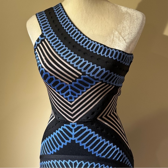 Herve Leger Asymmetrical Bandage Dress - Picture 9 of 13